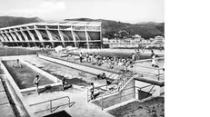 I lavori per la costruzione dello stadio Rigamonti di Mompiano - Foto archivio storico Negri