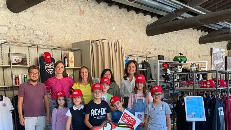 I bambini al Museo Mille Miglia con la Pimpa