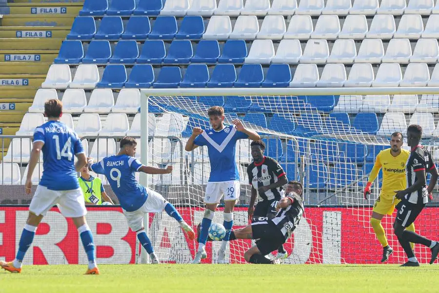 Il Brescia in campo al Rigamonti contro l'Ascoli