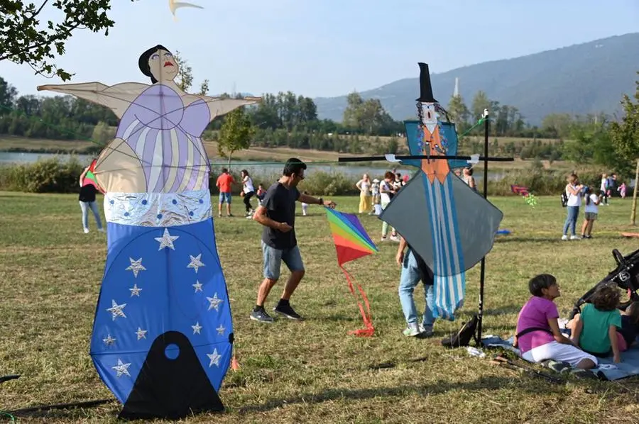 Aquiloni in volo al parco delle Cave