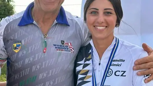 Camilla Almici con il suo scopritore e istruttore Ernestino Magli © www.giornaledibrescia.it