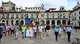 L'arrivo della staffetta in piazza Loggia