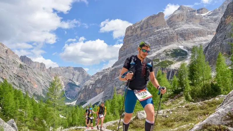 Bariselli impegnato nella Lavaredo ultra trail - foto Facebook