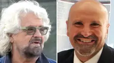 Beppe Grillo e il patron di Moby Vincenzo Onorato - Foto Ansa  © www.giornaledibrescia.it