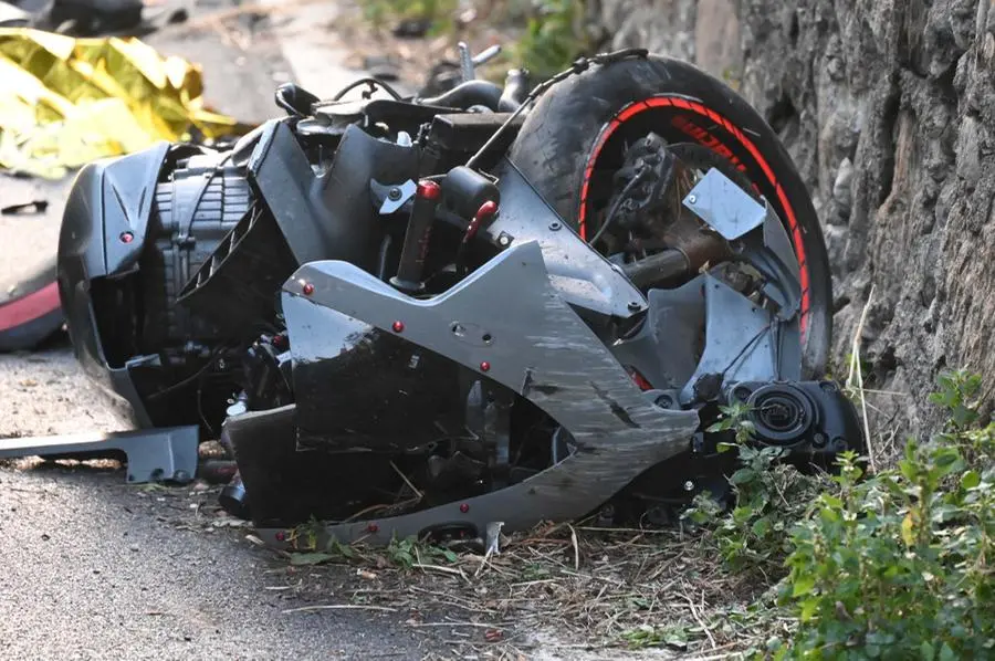 L'auto e la moto dell'incidente a Provaglio d'Iseo il 24 agosto