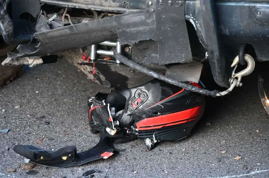 L'auto e la moto dell'incidente a Provaglio d'Iseo il 24 agosto