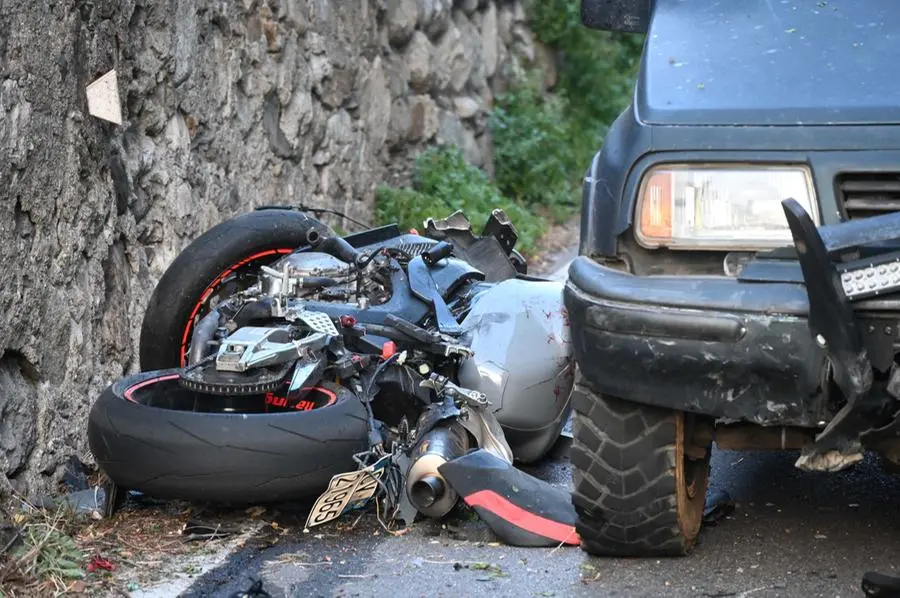 L'auto e la moto dell'incidente a Provaglio d'Iseo il 24 agosto