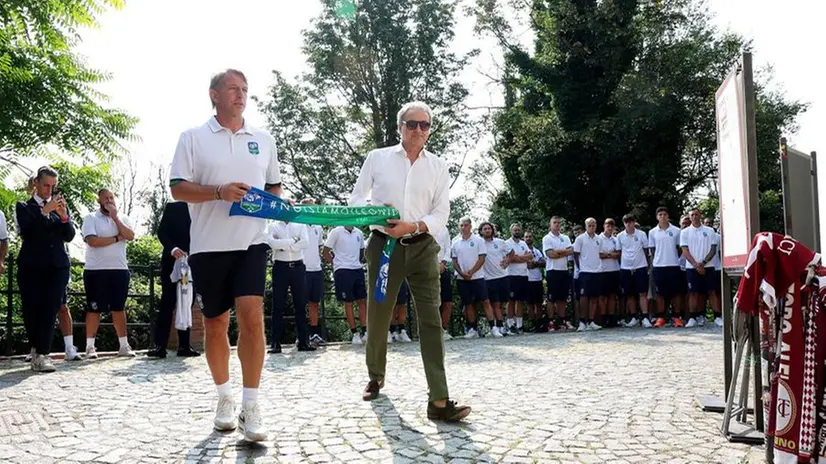 La FeralpiSalò al Santuario di Superga