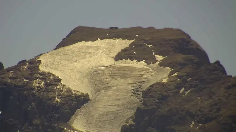 Punta Penia, Marmolada: osservata speciale in questi giorni di temperature elevate