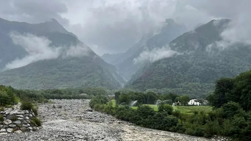 Lo smottamento in alta Valcamonica - Foto tratta da Facebook