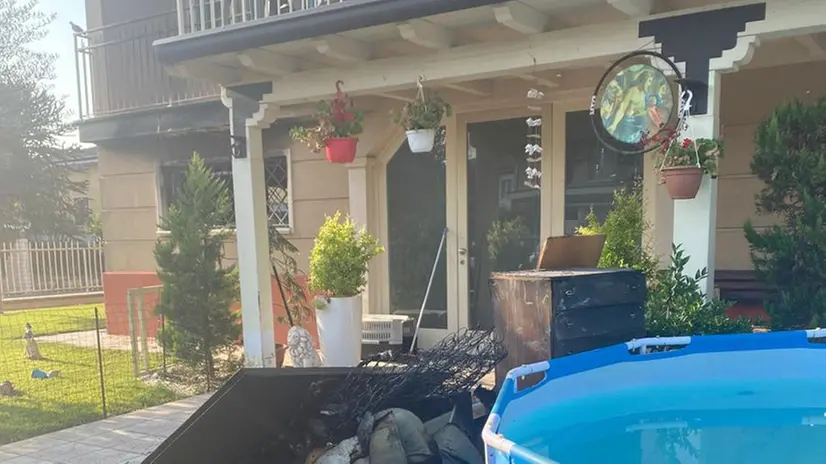 Villetta in fiamme a Orzinuovi
