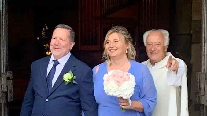 I novelli sposi Luisa Lavelli e Cesare Alemanno