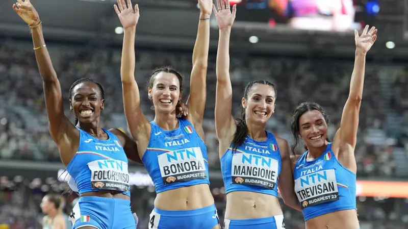 La 4x400 italiana - Foto Fidal/Grana