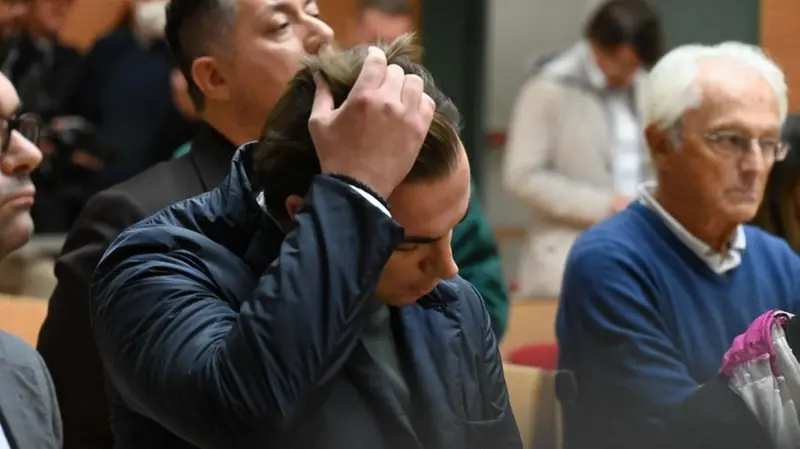 Giacomo Bozzoli il giorno della sentenza di primo grado - Foto Gabriele Strada Neg © www.giornaledibrescia.it