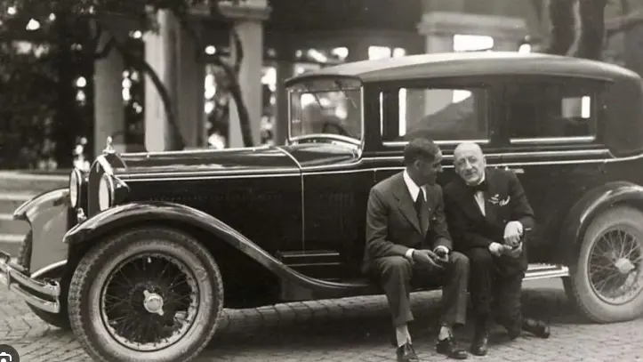 Il Vate D'Annunzio con la sua Isotta