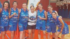 Le bresciane: da sinistra Antonietta Vitagliani , Daniela Zucchini, Tatiana Crespi, Assunta Vitagliani , Laura Ferracin e Francesca Mora