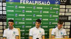 Gabriele Ferrarini, Andrea Franzolini e Mattia Compagnon sono pronti all'esordio con la FeralpiSalò - Foto © www.giornaledibrescia.it