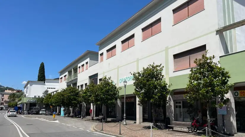 La zona della stazione dei pullman di Salò