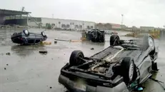 Automobili distrutte dal tornado del 7 luglio 2001, fonte www.ilcittadinomb.it
