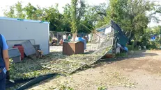 I danni provocati dal maltempo al rifugio Le Muse a Rezzato