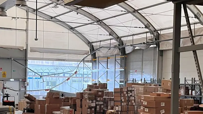 A Montichiari allagato il magazzino DHL dell'Aeroporto