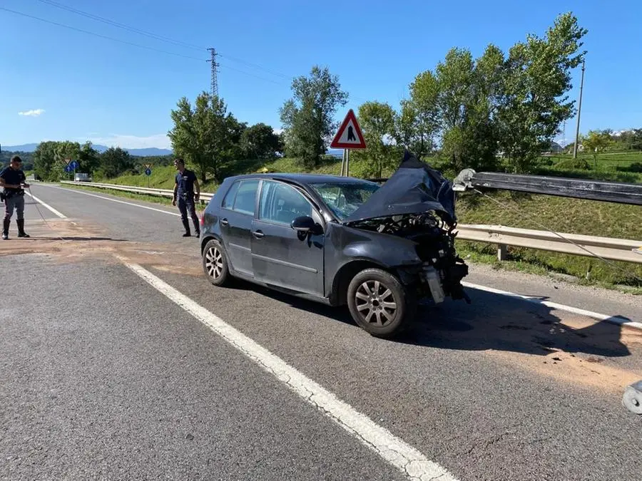 Le auto coinvolte nell'incidente a Lonato