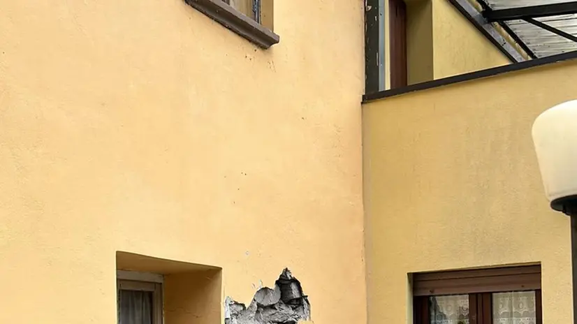 Frana in località Fontanelli a Darfo