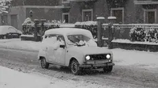 Brescia sotto un'abbondante nevicata nel mese di dicembre del 2012