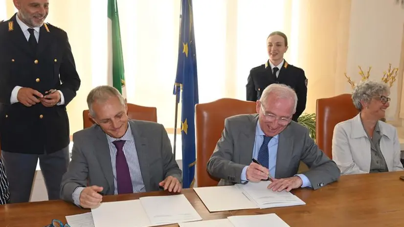 La firma del protocollo tra Questura e Università Cattolica