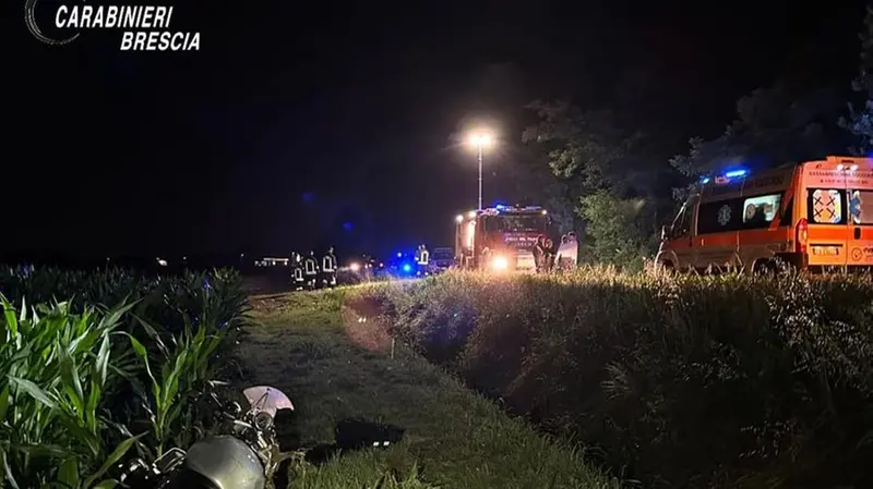 Il punto dove è accaduto l'incidente mortale a Offlaga