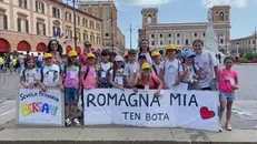 Un messaggio di speranza lanciato dagli alunni di una scola dell’Emilia Romagna - Foto Ansa © www.giornaledibrescia.it