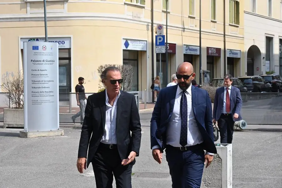 Massimo Cellino in tribunale a Brescia