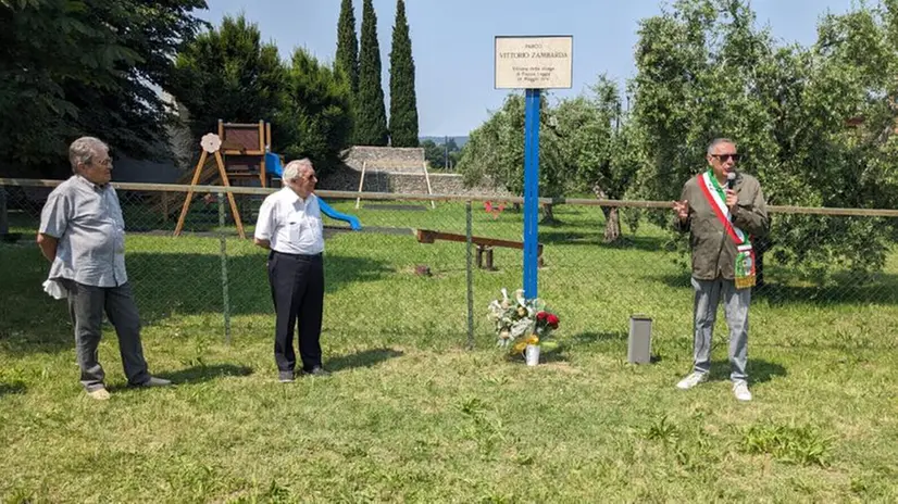 San Felice: il parco intitolato a Vittorio Zambarda, vittima della strage di piazza Loggia