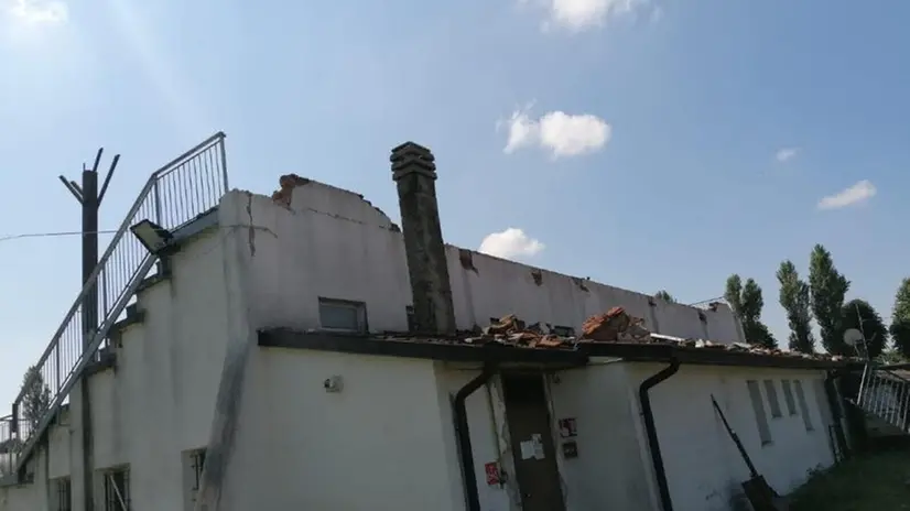 Lo Stadio dei Pioppi danneggiato dal maltempo