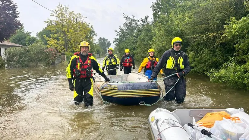 I volontari della Protezione civile bresciana in Emilia Romagna