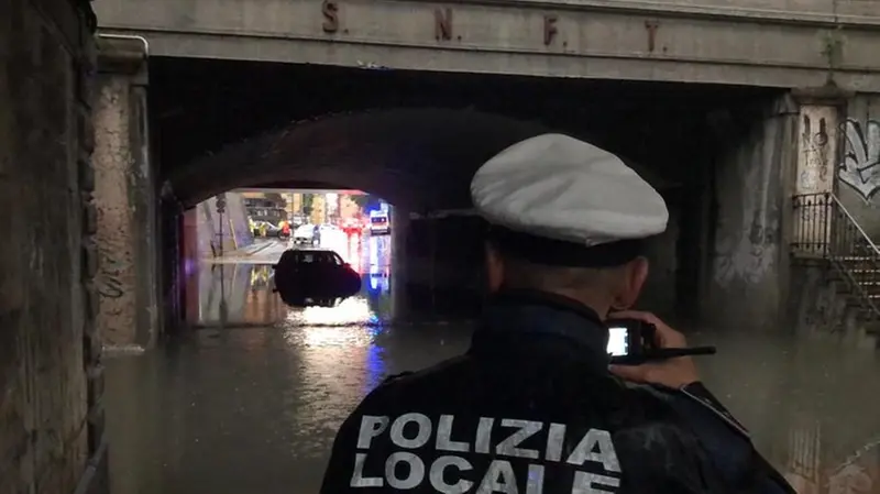 Auto bloccate nei sottopassi