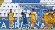 La delusione per un'occasione da gol mancata - © www.giornaledibrescia.it