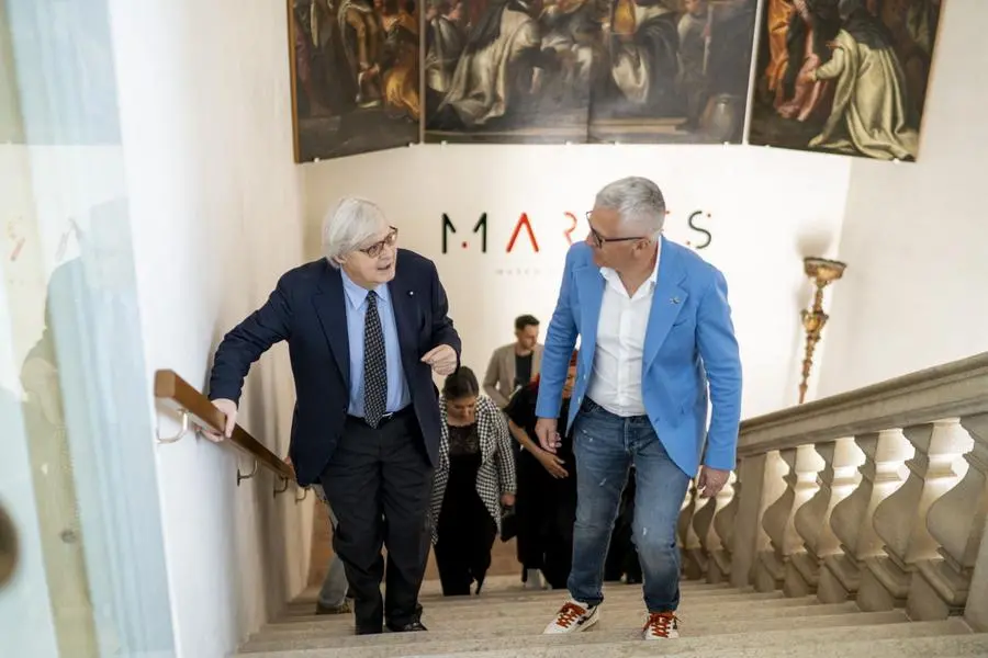 Vittorio Sgarbi in visita alla mostra su Ceruti al MarteS - ph Nicolò Brunelli - ph Nicolò Brunelli