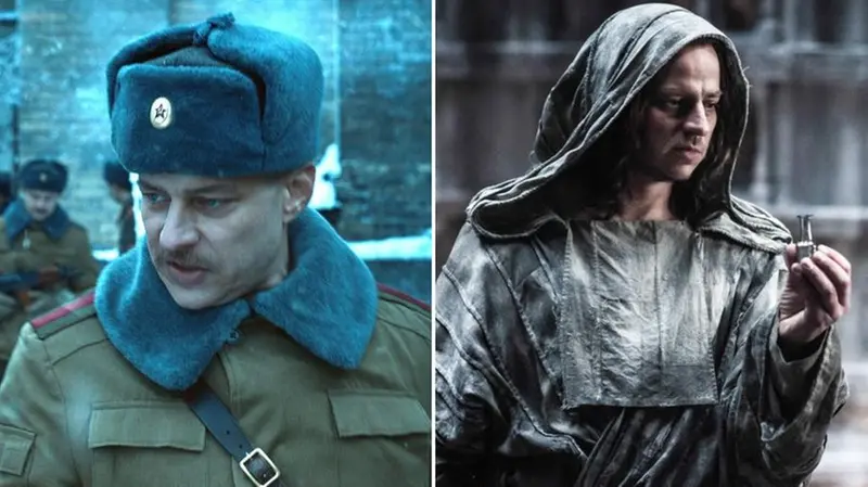 Tom Wlaschiha in «Stranger Things» (a sinistra) e «Il Trono di Spade» (a destra)