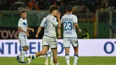 Pablo Rodriguez esulta per il gol a Palermo - Foto New Reporter © www.giornaledibrescia.it