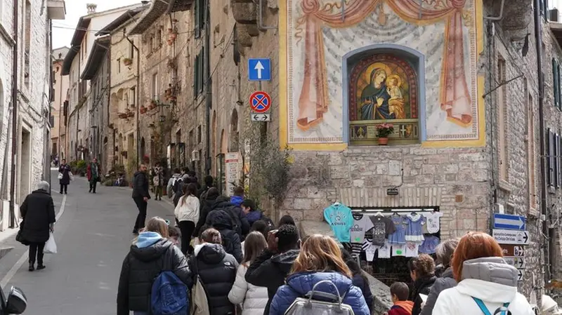 Ragazzi bresciani in pellegrinaggio ad Assisi