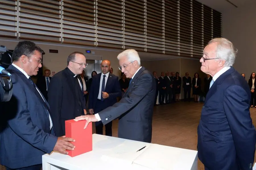 Il Presidente Mattarella in visita all'Istituto Paolo VI di Concesio nel 2016