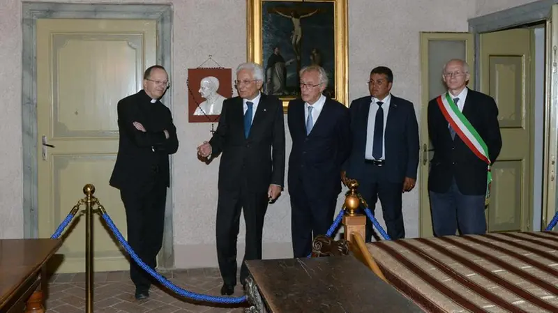 Il presidente Mattarella in vista alla casa natale di papa Montini a Concesio