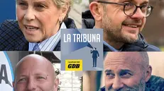 Loggia 2023, i quattro candidati sindaco a Brescia: Castelletti, Rolfi, Maccabelli e Lucà - © www.giornaledibrescia.it