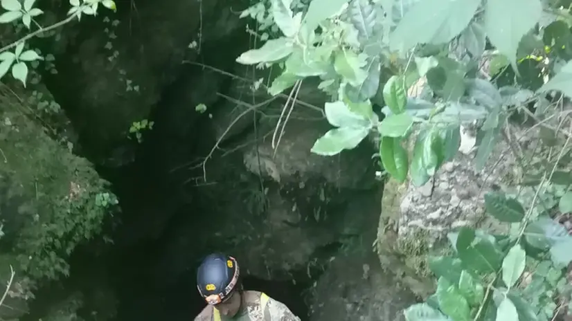 Le operazioni per far brillare la bomba sul Monte Netto
