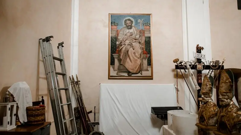 Sagrestia della chiesa Parrocchiale di Pompiano, ottobre 2019 - Foto Fabiana Zanola