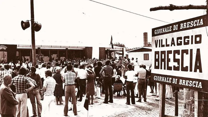 Una foto storica che immortale il Villaggio Brescia - © www.giornaledibrescia.it