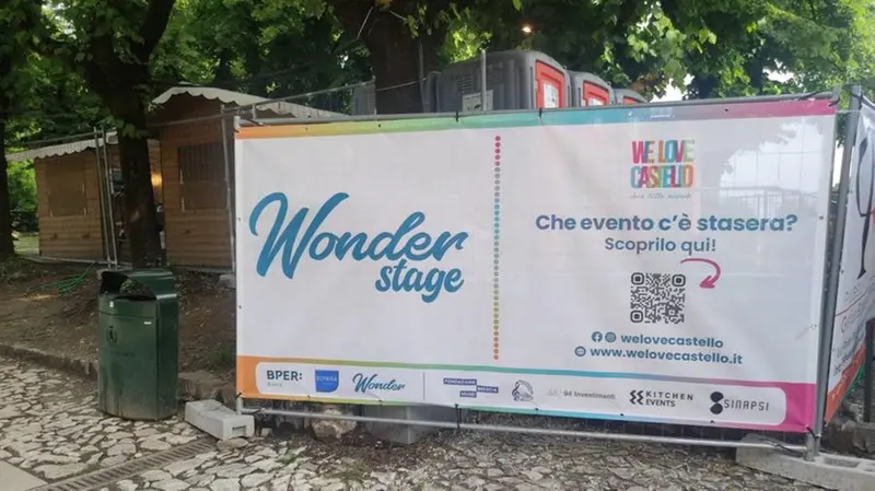 L'area del Wonder Stage allestito in Castello - © www.giornaledibrescia.it