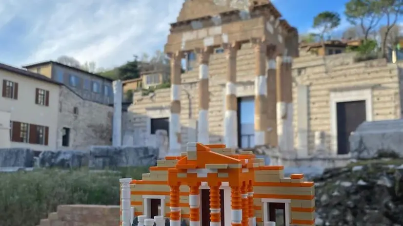 Il Capitolium con i Lego di Gabriele Bonzi - Foto tratta da Facebook