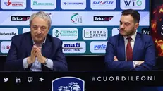 Giuseppe Pasini e Andrea Ferretti, presidente e direttore sportivo della FeralpiSalò - Ph Only Crew Simone Venezia